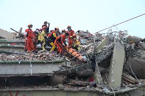 Rescue Search For Survivors Three Days After Quake - Myanmar