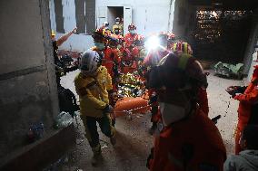 Rescue Search For Survivors Three Days After Quake - Myanmar
