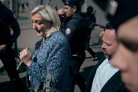 Le Pen RN Party leaves her Trial Verdict for EU Fund Embezzlement - Paris AJ