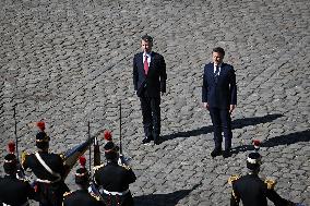 Welcome Ceremony For King Of Denmark At The Invalides - Paris