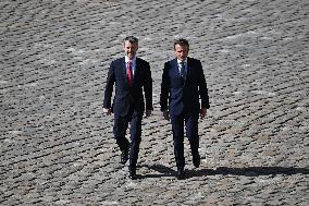 Welcome Ceremony For King Of Denmark At The Invalides - Paris