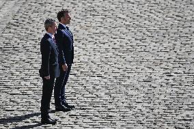 Welcome Ceremony For King Of Denmark At The Invalides - Paris