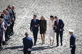 Welcome Ceremony For King Of Denmark At The Invalides - Paris