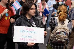 Transgender Day Of Visibility March And Rally For Trans Youth In Greenwich Village