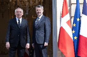 King Of Denmark Received By Francois Bayrou - Paris