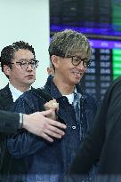 Japanese Actor Takuya Kimura Arrives at Taipei