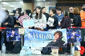 Japanese Actor Takuya Kimura Arrives at Taipei