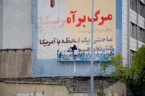 Anti US Mural in Tehran