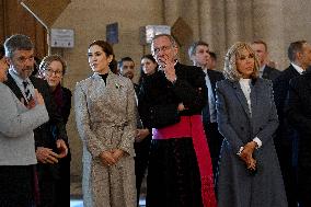 Danish Royal Couple Visits Notre Dame Cathedral - Paris