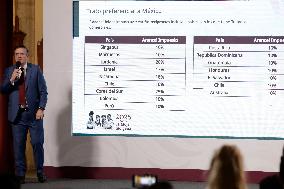 Claudia Sheinbaum Pardo And Marcelo Ebrard News Conference - Mexico