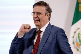 Claudia Sheinbaum Pardo And Marcelo Ebrard News Conference - Mexico