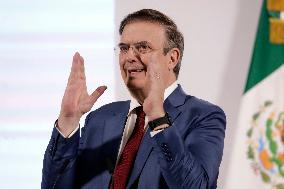Claudia Sheinbaum Pardo And Marcelo Ebrard News Conference - Mexico