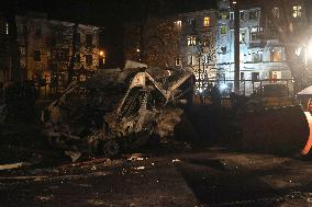 Russian drone strike on Kharkiv