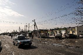 Consequences of Russian drone attack in Kushuhum