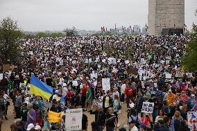 Anti-Trump Hands Off Rally - Washington DC