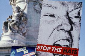 Anti-Trump Hands Off Rally - Paris