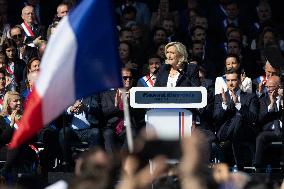Rally in support of Marine Le Pen - Paris