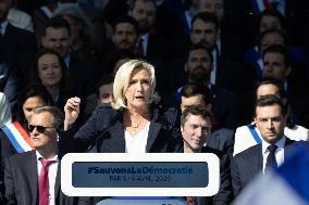 Rally in support of Marine Le Pen - Paris