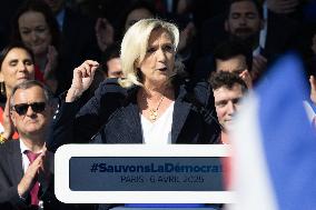 Rally in support of Marine Le Pen - Paris