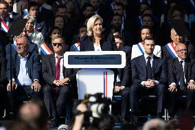 Rally in support of Marine Le Pen - Paris