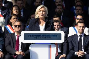Rally in support of Marine Le Pen - Paris