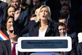 Rally in support of Marine Le Pen - Paris
