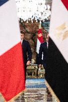 Presidents Sisi And Macron Exchange Signed-Bilateral Agreements - Cairo