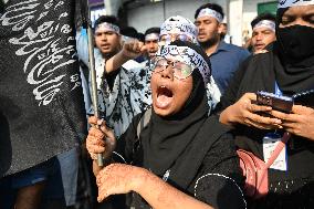 Protest Against Condemning Israel's Brutal Attacks On Palestinians In Gaza, In Dhaka.