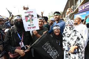 Protest Against Condemning Israel's Brutal Attacks On Palestinians In Gaza, In Dhaka.
