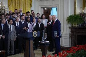 Donald Trump welcomes Los Angeles Dodgers - Washington