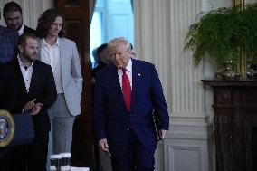 Donald Trump welcomes Los Angeles Dodgers - Washington