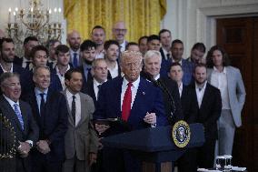 Donald Trump welcomes Los Angeles Dodgers - Washington