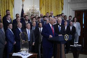 Donald Trump welcomes Los Angeles Dodgers - Washington