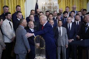 Donald Trump welcomes Los Angeles Dodgers - Washington