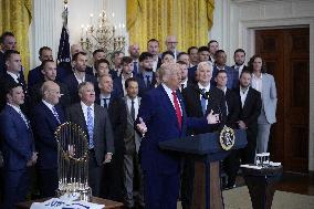Donald Trump welcomes Los Angeles Dodgers - Washington