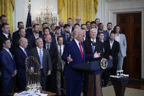 Donald Trump welcomes Los Angeles Dodgers - Washington