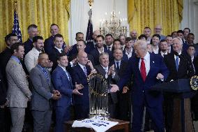 Donald Trump welcomes Los Angeles Dodgers - Washington