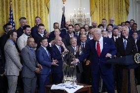Donald Trump welcomes Los Angeles Dodgers - Washington