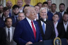 Donald Trump welcomes Los Angeles Dodgers - Washington