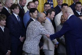 Donald Trump welcomes Los Angeles Dodgers - Washington