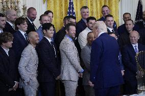 Donald Trump welcomes Los Angeles Dodgers - Washington
