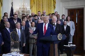 Donald Trump welcomes Los Angeles Dodgers - Washington