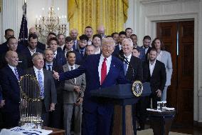 Donald Trump welcomes Los Angeles Dodgers - Washington
