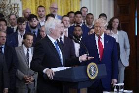Donald Trump welcomes Los Angeles Dodgers - Washington