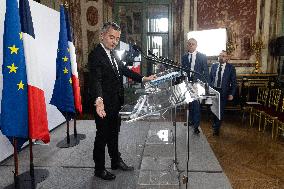Press conference on the creation of high-security prisons - Paris