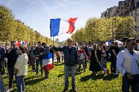 Rassemblement National Meeting To Support Marine Le Pen, In Paris