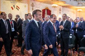Presidents Sissi And Macron At The Egypt-France Business Forum - Cairo