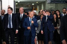 Presidents Sissi And Macron Ride The Metro - Cairo