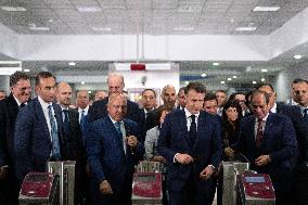Presidents Sissi And Macron Ride The Metro - Cairo