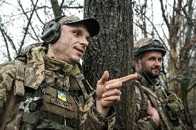 Artillery unit of Ukraines 108th Territorial Defence Brigade in Zaporizhzhia region